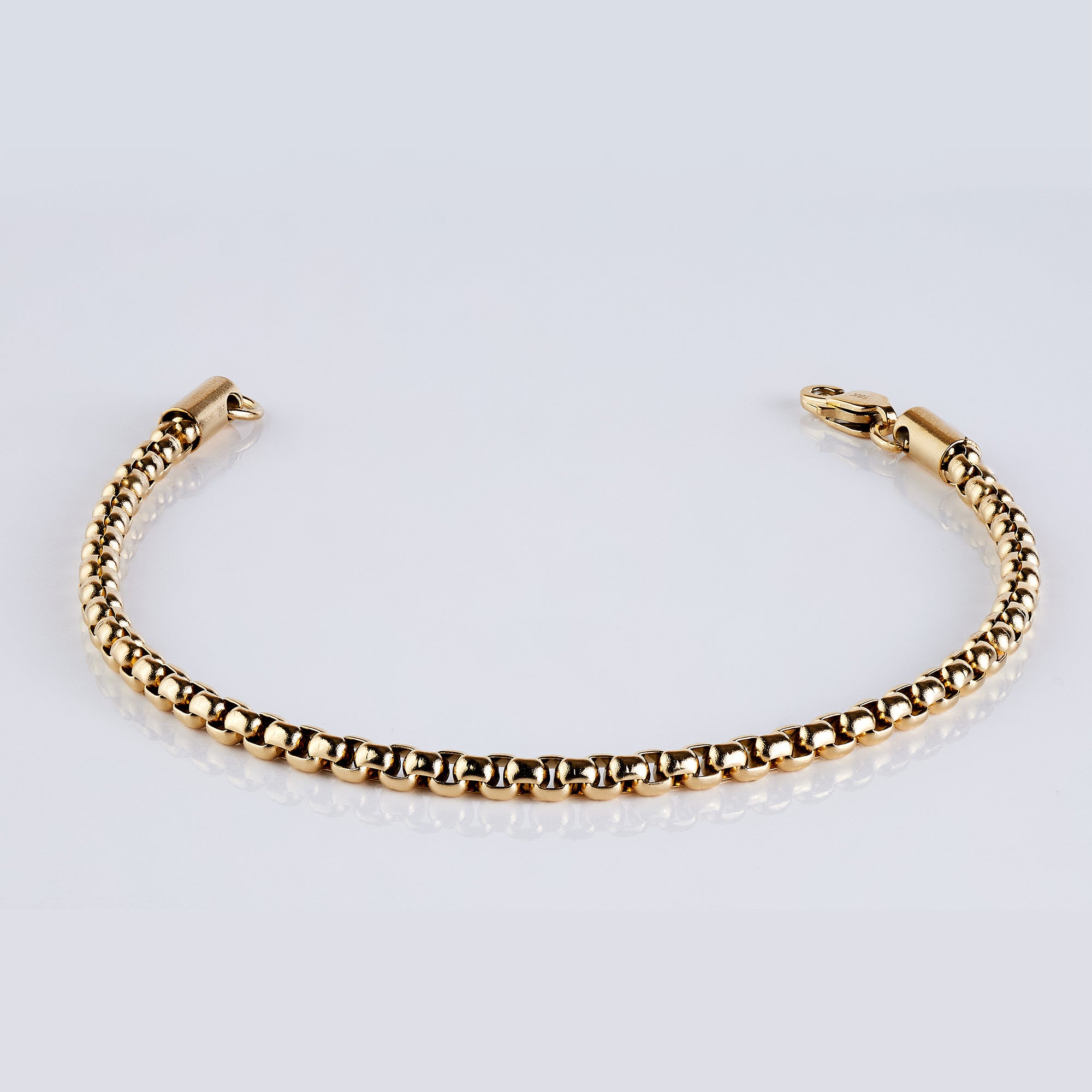 Pulsera Venecia Hombre 4mm – Precisión | Oro Laminado 18K